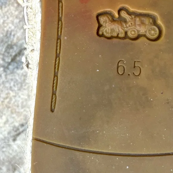 Coach EUC Flat Espadrilles Mules Sz 6.5 - Picture 7 of 7